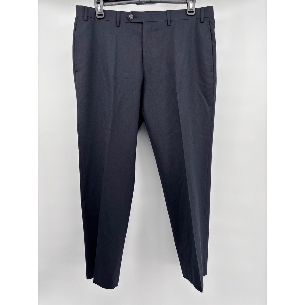 Lauren Ralph Lauren Mens 38x30 Navy Blue Wool Total Comfort Dress Pants Trousers